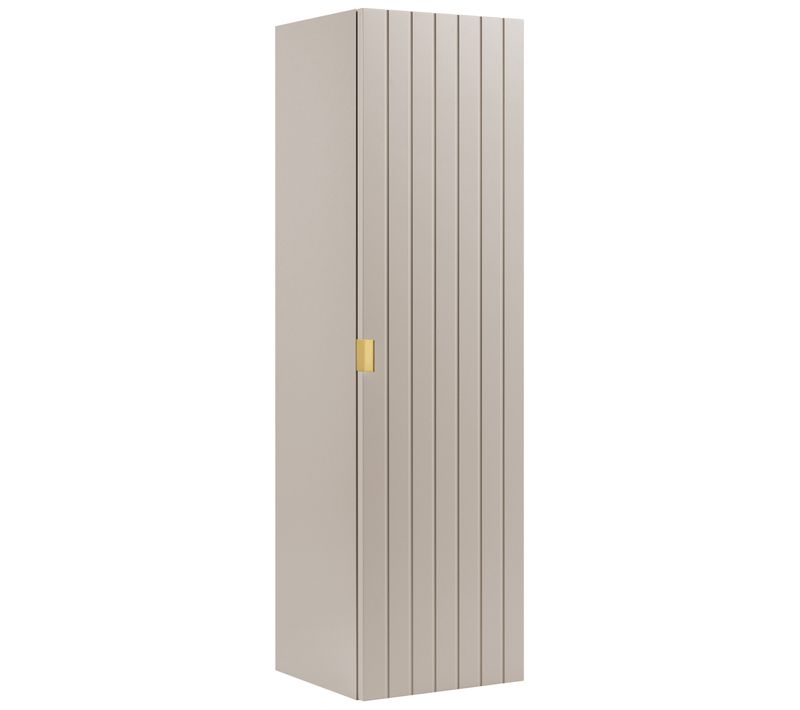 Meuble Colonne Suspendu De Salle De Bain Harmo 31 X 110 Cm Façade Rainuré Cachemire Semi-mat