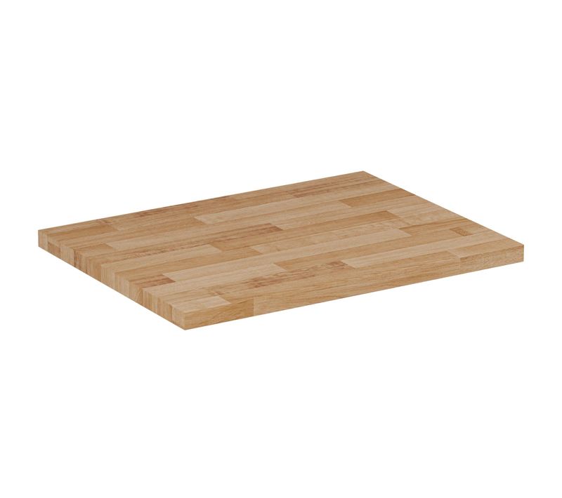 Plan De Travail En Bois Chêne Massif Naturel  60 Cm Pour Meuble De Salle De Bain