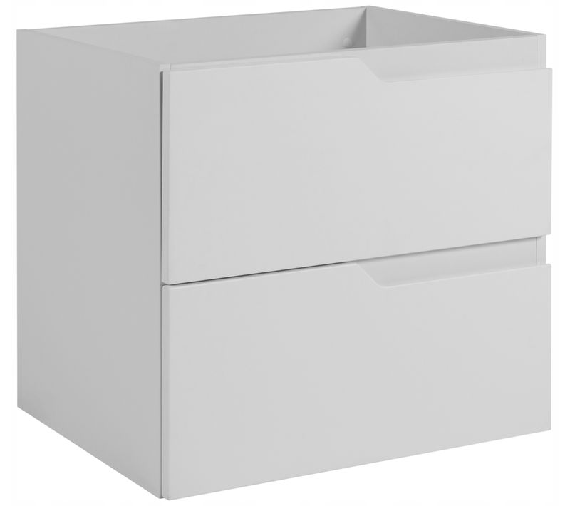 Meuble De Salle De Bain Suspendu Sous Vasque Modern Blanc 60 Cm