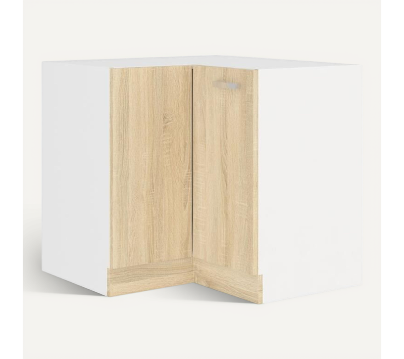 Meuble Bas D'angle Sara Décor Chêne Sonoma L83xp83xh82cm Plan De Travail Non Inclus