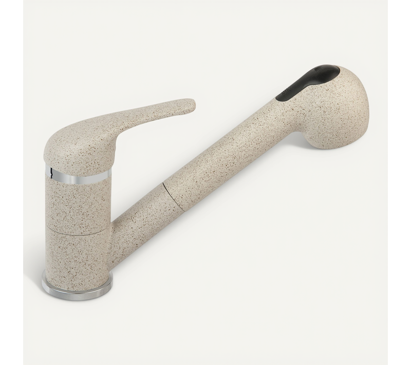 Robinet Mitigeur Avec Douchette Extractible Freya Beige Sable