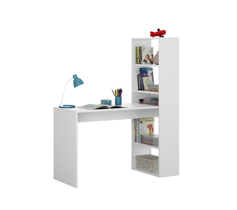 Table De Bureau Avec Étagère Réversible Coloris Blanc Artik.