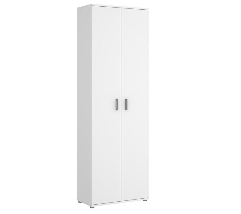 Armoire 2 Portes  pour buanderie, garage coloris Blanc -longueur 61 X Profondeur 35 X Hauteur 190 Cm