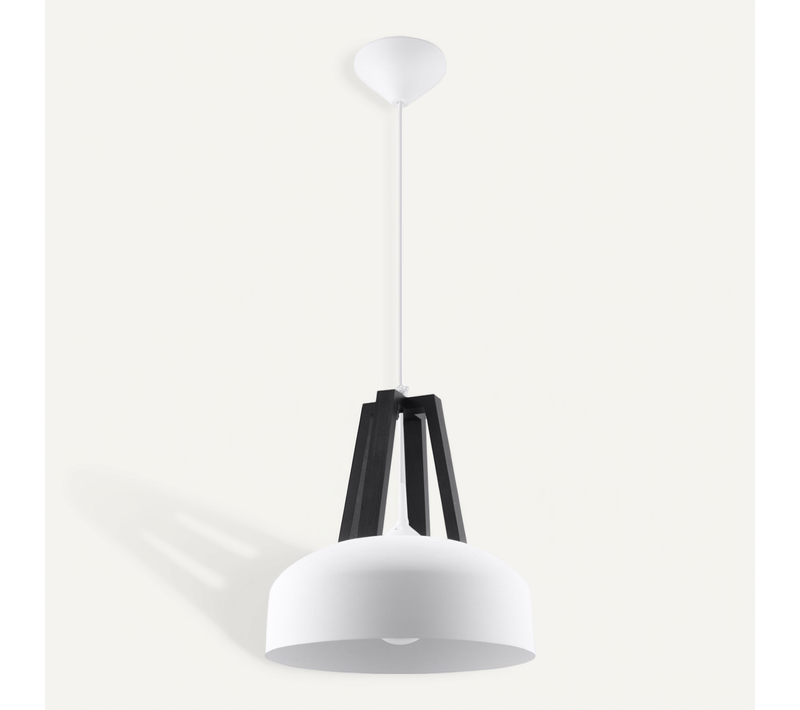 Lampe Pendante Casco Blanc/noir