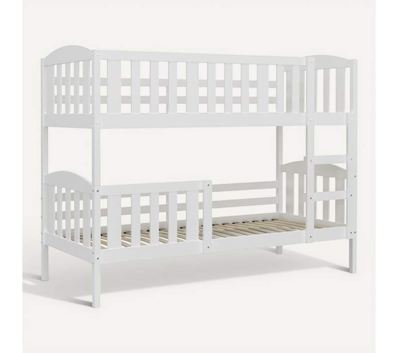 Lit Superposé Leo 90x190 Blanc - Blanc