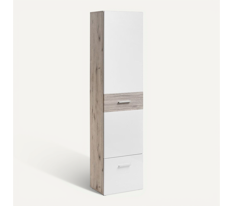 Colonne 1 Porte "gustavo" 200cm Naturel et Blanc