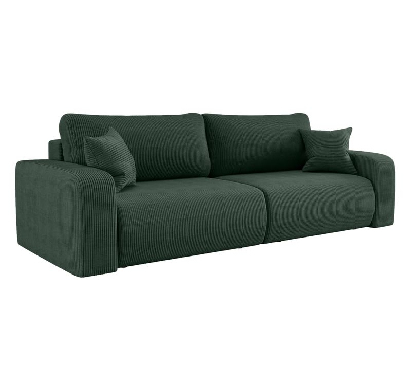Canapé Convertible Divano Piano Avec Deux Coffres De Rangement, Vert Bouteille