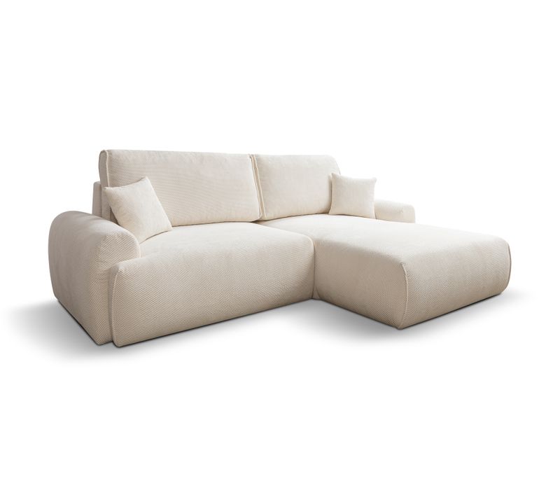 Canapé D'angle Convertible Noboo Avec Coffre - Beige