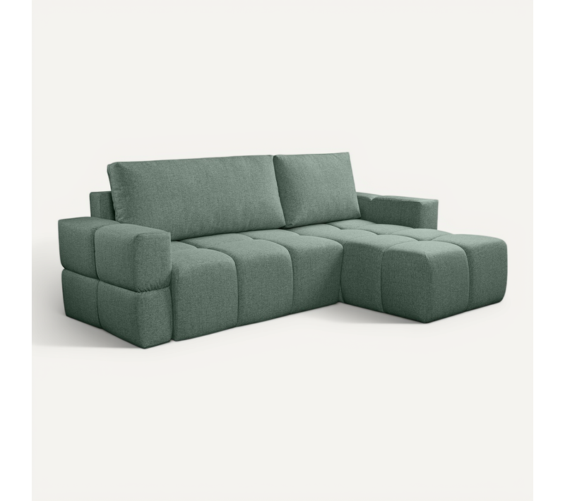 Canapé D'angle Convertible Réversible  Fumo Vert
