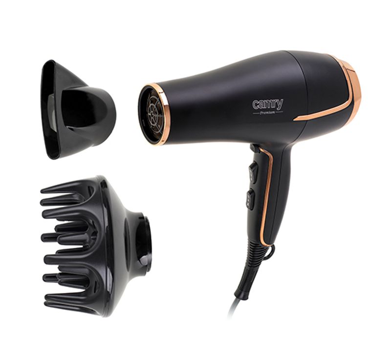 Sèche-cheveux Cr 2255 Noir, Or 2000 W