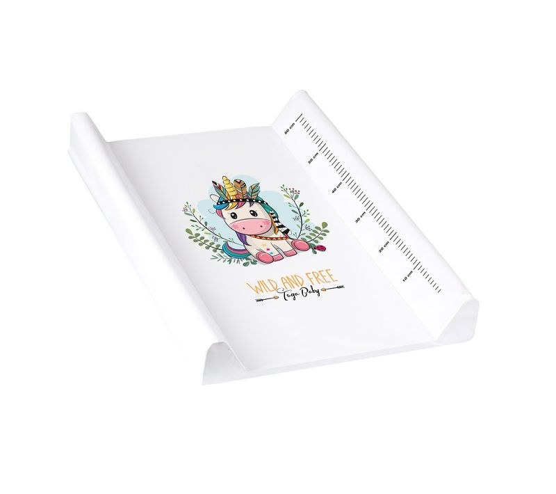 Matelas Plan à Langer Luxe Pour Bébé 48,5 X 70 Cm Blanc Licorne
