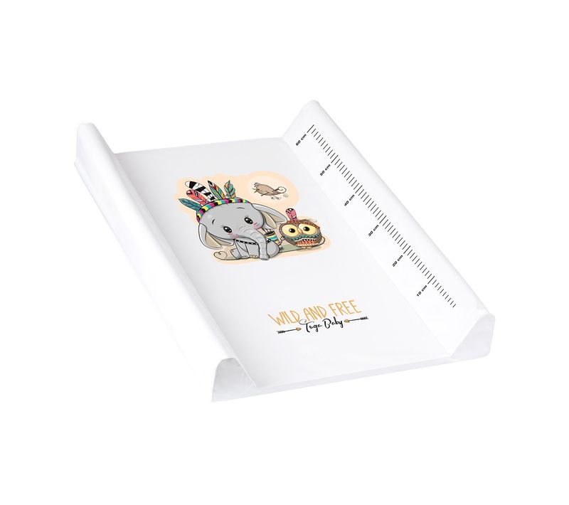 Matelas À Langer Semi-rigide 48,5 X 70 Cm Fixation Pour Lit Blanc éléphant