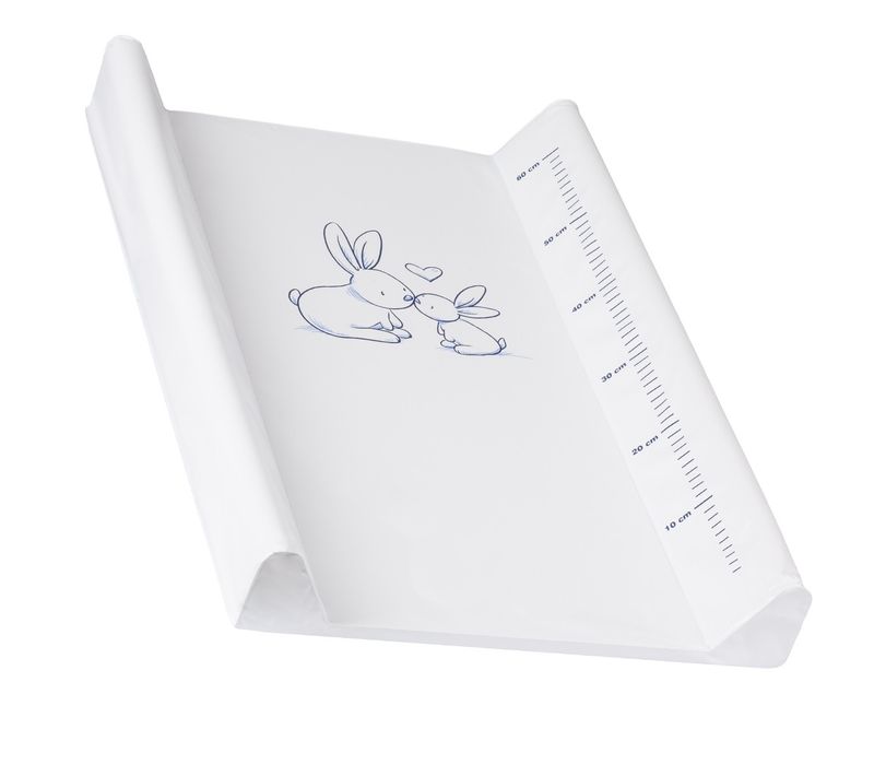 Matelas Plan à Langer Luxe Pour Bébé 48,5 X 70 Cm Blanc Lapin
