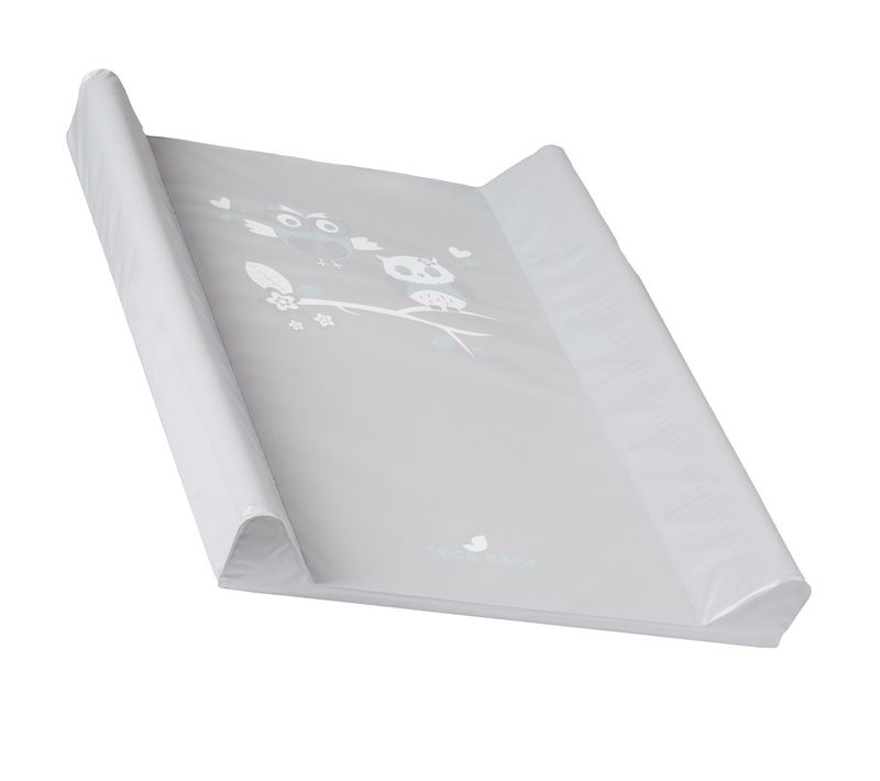 Matelas Plan à Langer Luxe Pour Bébé 48,5 X 70 Cm Gris Owls