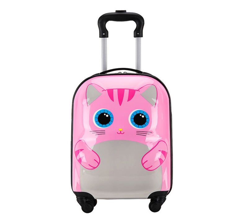 Valise De Voyage Enfant à Roulettes Bagage à Main Chat Rose 31 Cm X 46 Cm X 26 Cm