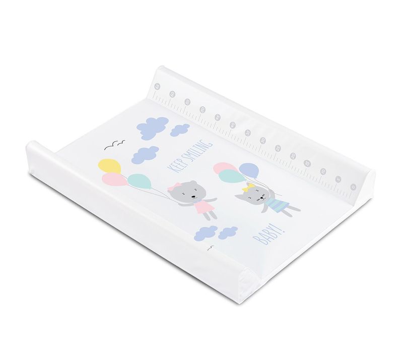 Matelas à Langer Confortable Avec Rebords Pour Bébé Blanc Ballon