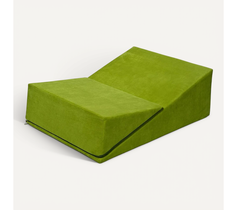 Fauteuil Chaise Longue Canapé Intime Relaxant Rabattable De Forme Triangulaire Vert