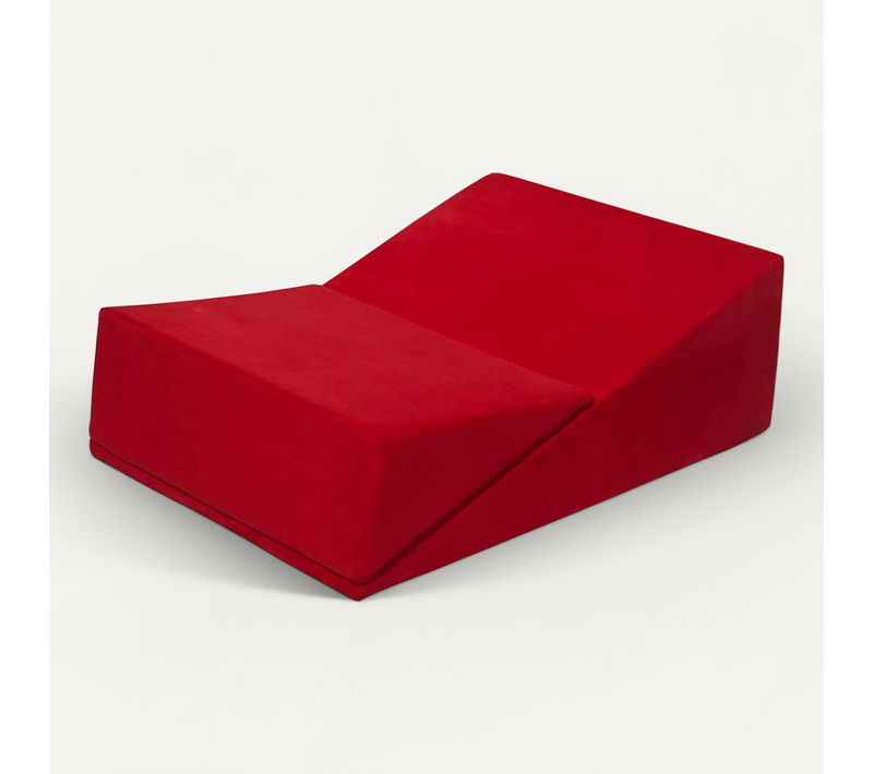 Fauteuil Chaise Longue Canapé Intime Relaxant Rabattable De Forme Triangulaire Rouge