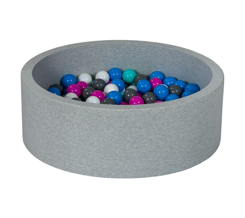 Piscine à Balles Aire De Jeu + 150 Balles Blanc, Bleu, Rose, Gris, Turquoise