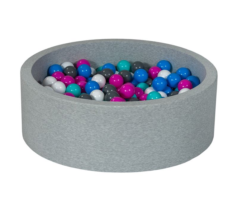 Piscine à Balles Aire De Jeu + 300 Balles Blanc, Bleu, Rose, Gris, Turquoise