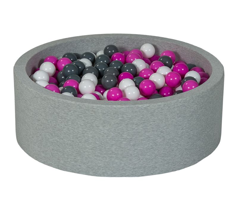 Piscine à Balles Aire De Jeu + 450 Balles Blanc, Rose, Gris