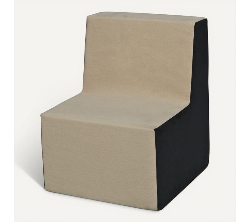 Chaise Fauteuil Pouf Pour Chambre D Enfant, Jeu Confort Repos Beige-gris