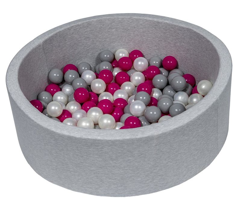 Piscine à Balles Aire De Jeu + 150 Balles Perle, Rose, Gris