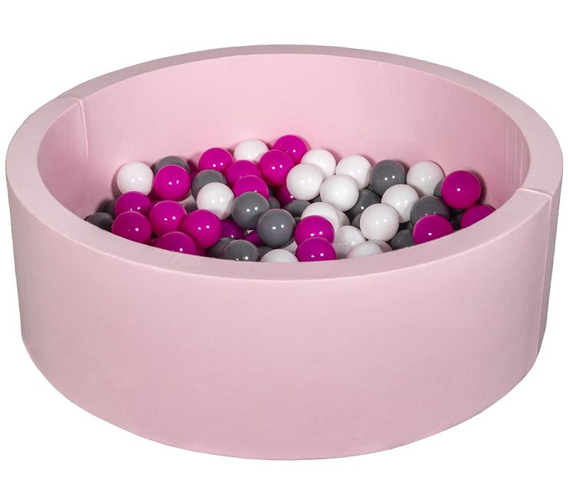 Piscine à Balles Aire De Jeu + 150 Balles Rose Blanc,rose,gris