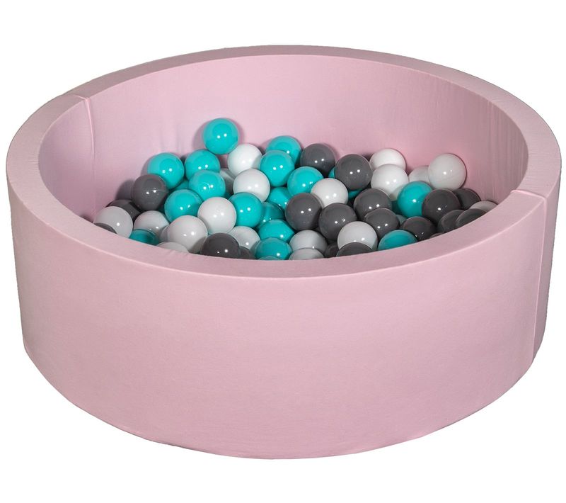 Piscine à Balles Aire De Jeu + 150 Balles Rose Blanc,gris,turquoise