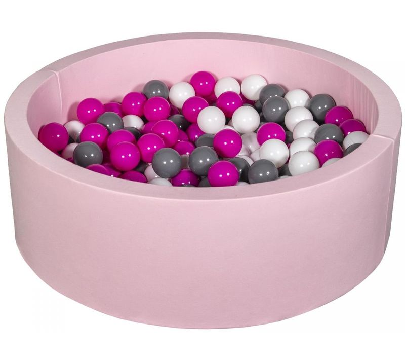 Piscine à Balles Blanc,rose,gris 300 Balles Rose