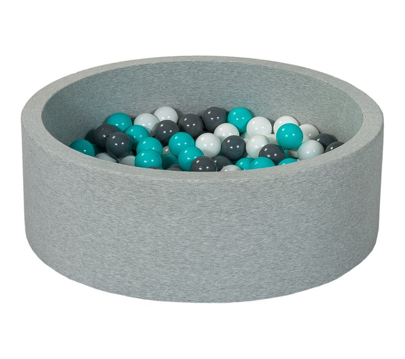 Piscine à Balles Aire De Jeu + 200 Balles Blanc,gris,turquoise