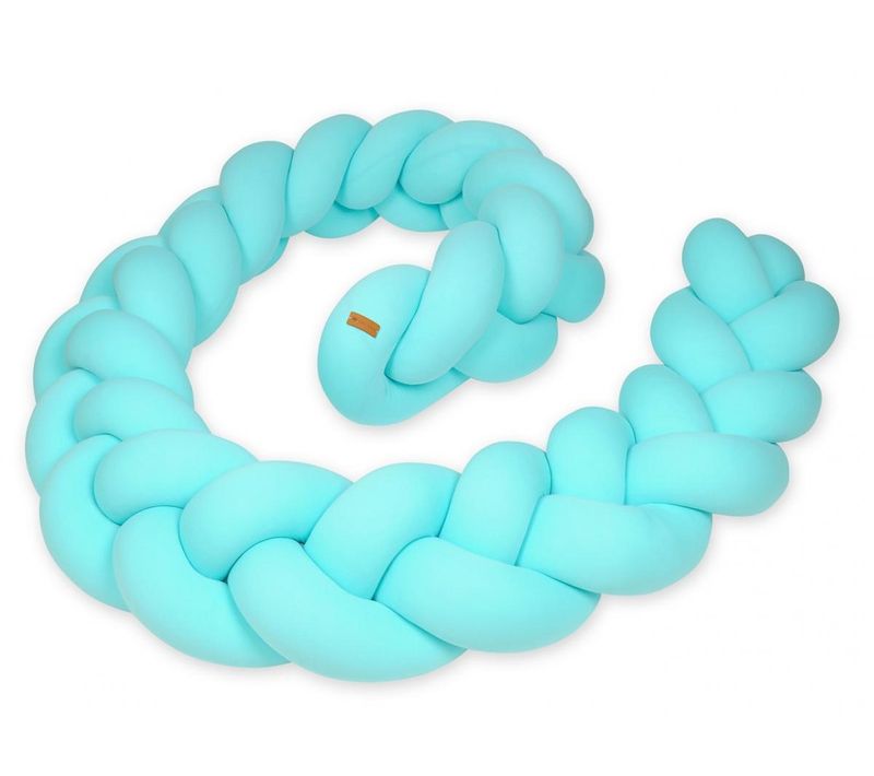 Protection Tressée Pour Lit Bébé Turquoise