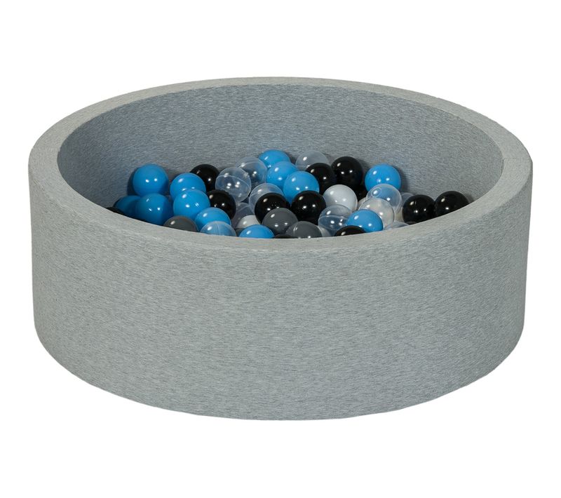 Piscine à Balles Aire De Jeu + 150 Balles Noir, Blanc, Transparent, Gris, Bleu Clair