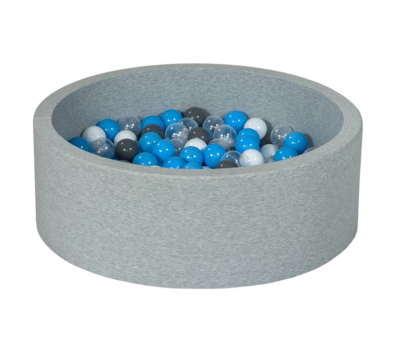 Piscine à Balles Aire De Jeu + 150 Balles Blanc, Transparent, Gris, Bleu Clair