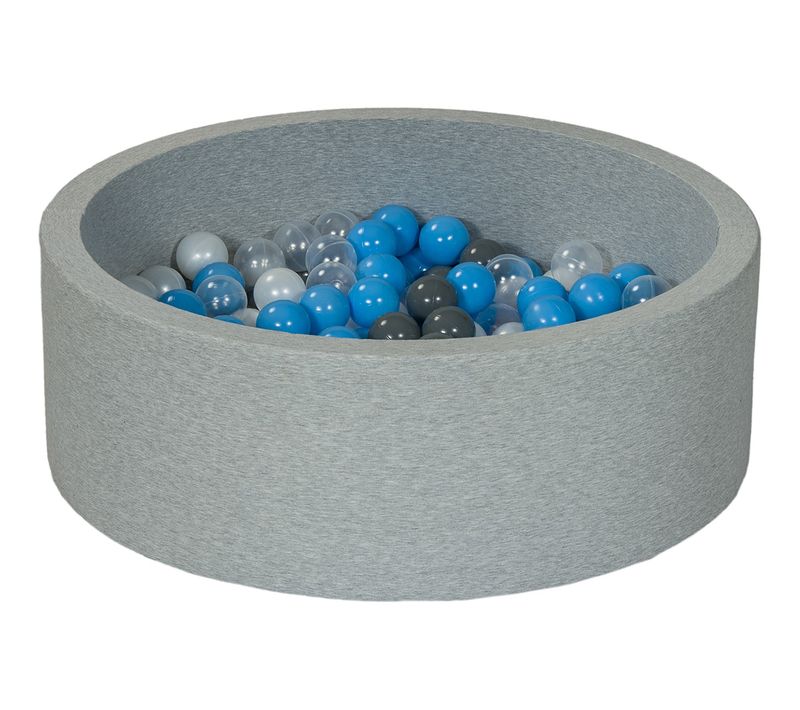 Piscine à Balles Aire De Jeu + 150 Balles Perle, Transparent, Gris, Bleu Clair