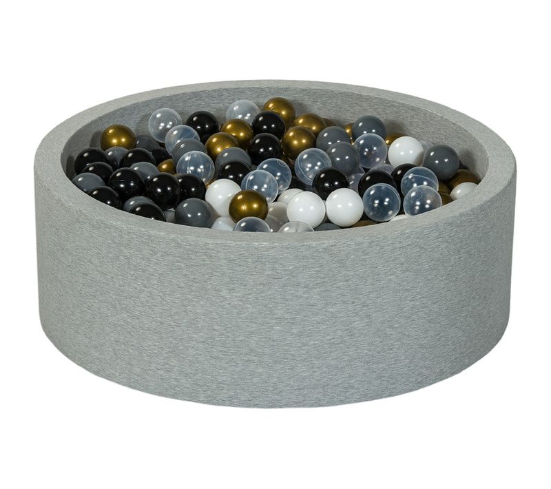 Piscine à Balles Aire De Jeu + 450 Balles Noir, Blanc, Transparent, Or, Gris