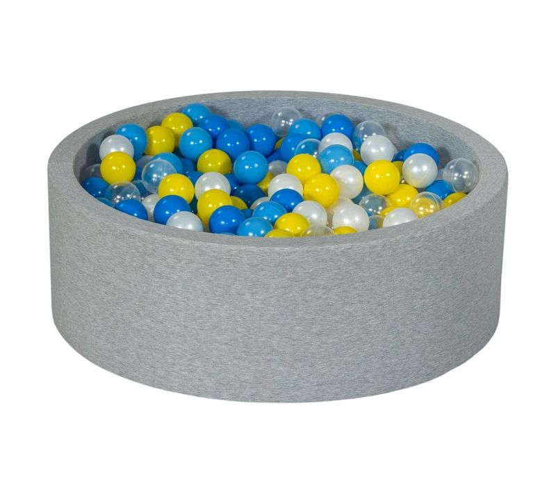 Piscine à Balles Perle, Transparent, Jaune, Bleu, Bleu Clair -  450 Balles