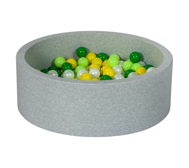 Piscine à Balles Aire De Jeu + 200 Balles Perle, Jaune, Vert, Vert