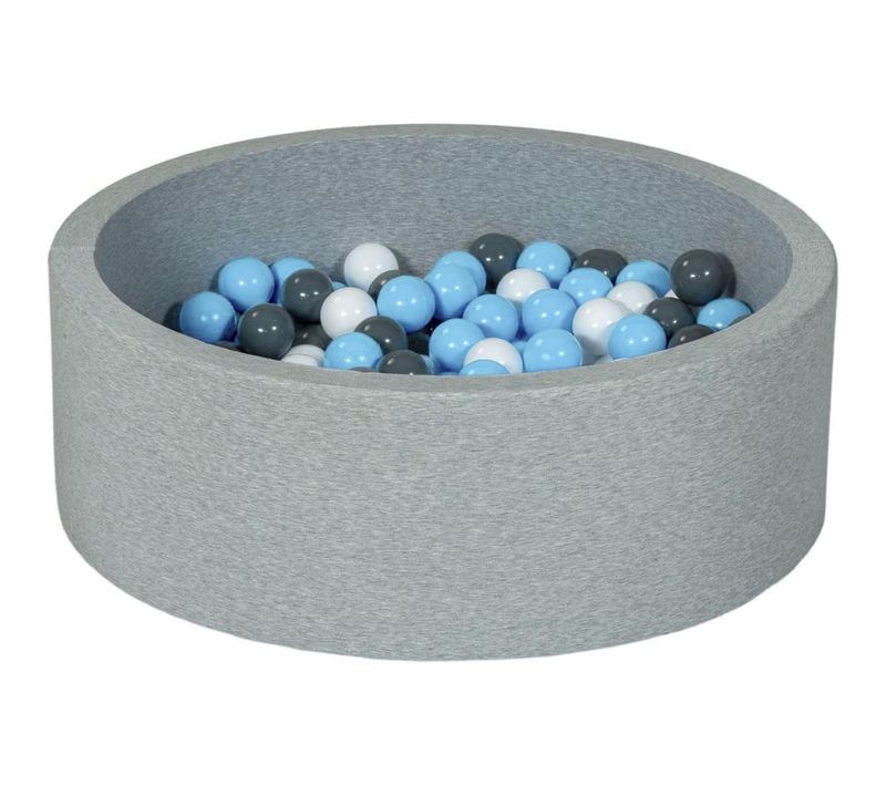 Piscine à Balles Blanc, Bleu Clair, Gris - 200 Balles