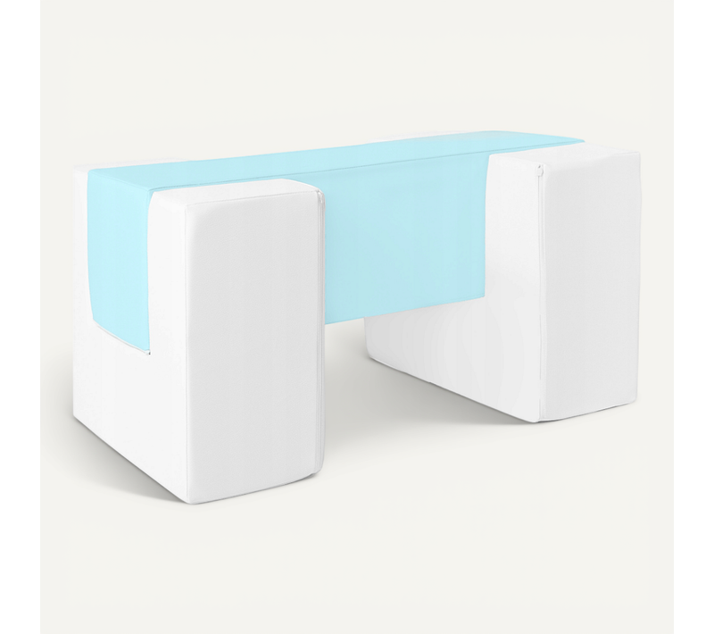 Blocs En Mousse Blanc Bleu Pastel