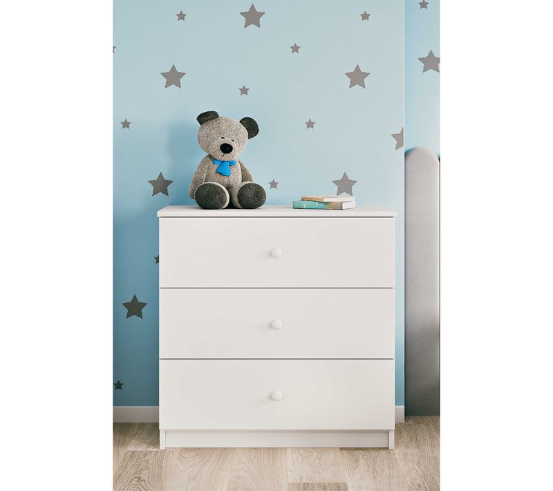 Commode 3 Tiroirs Babydream - Blanc