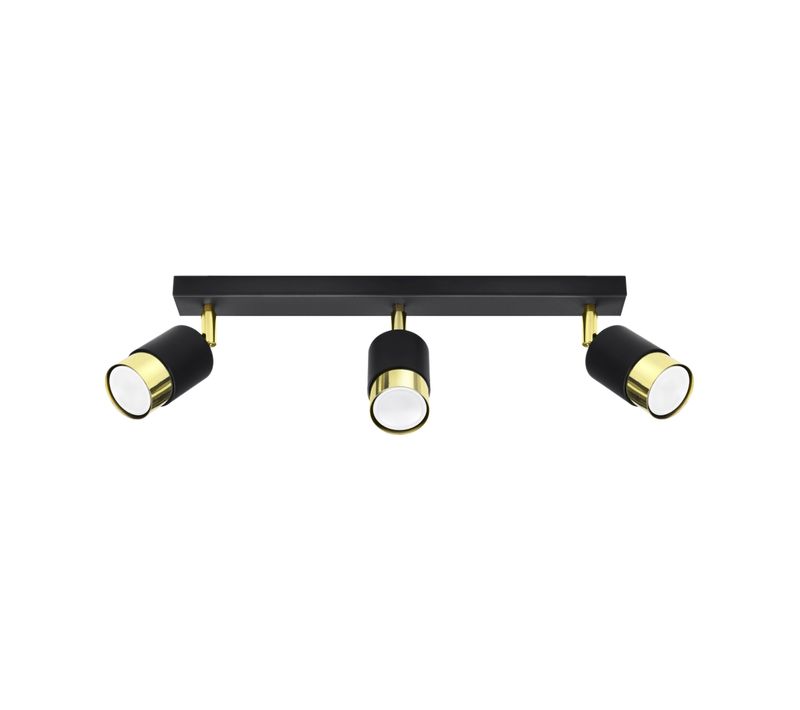 Plafonnier Nero 3 Noir/doré