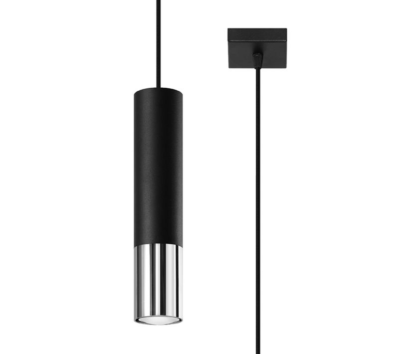 Lampe Suspendue Loopez 1 Noir/chrome