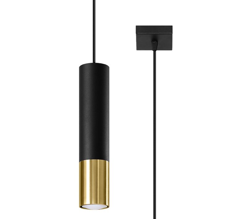 Lampe Suspendue Loopez 1 Noir/doré