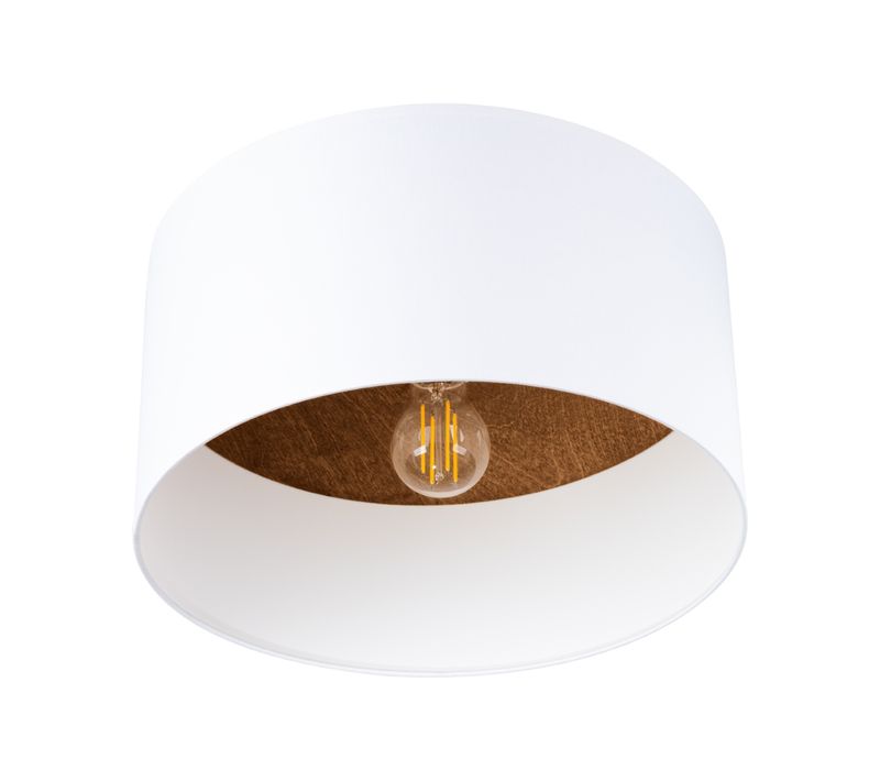 Plafonnier Telesto Blanc/marron Foncé