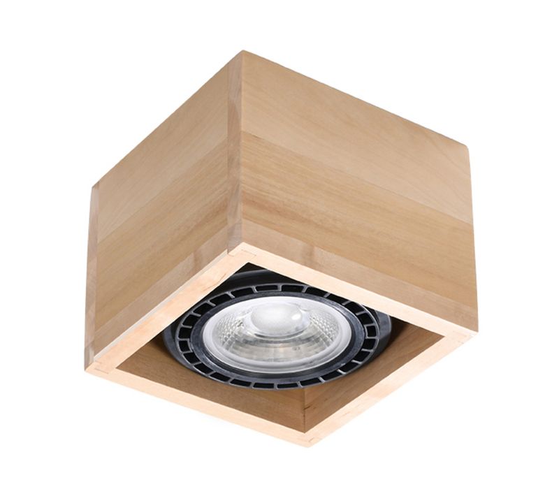 Plafonnier Quatro 1 Bois Naturel