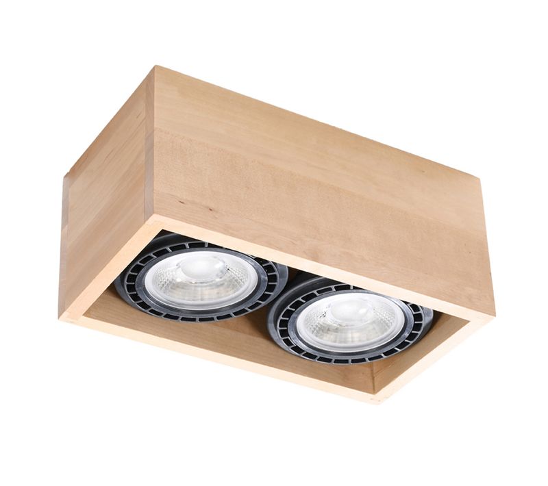 Plafonnier Quatro 2 Bois Naturel