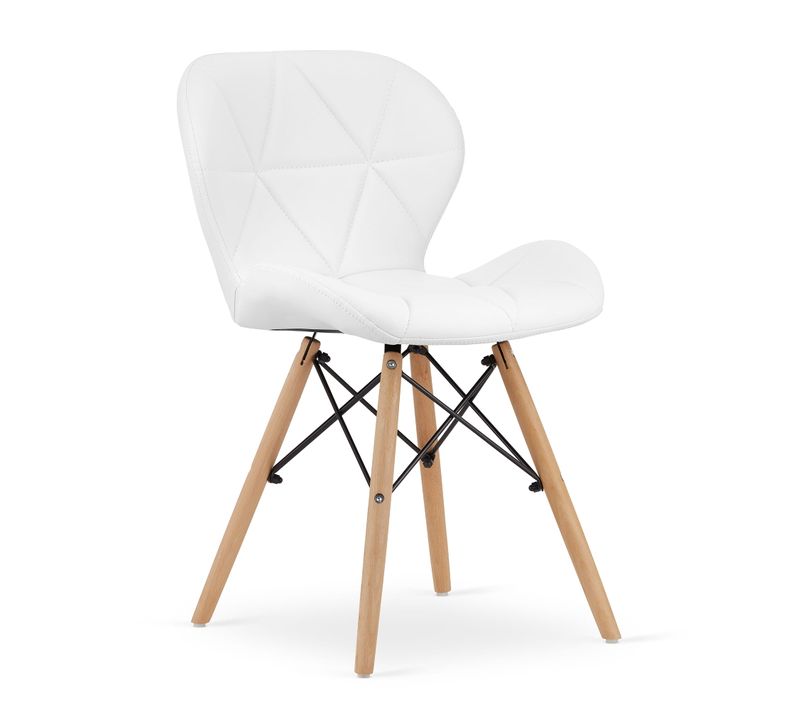 Chaise Lago Simili Cuir - Blanche X 1 45x45x50