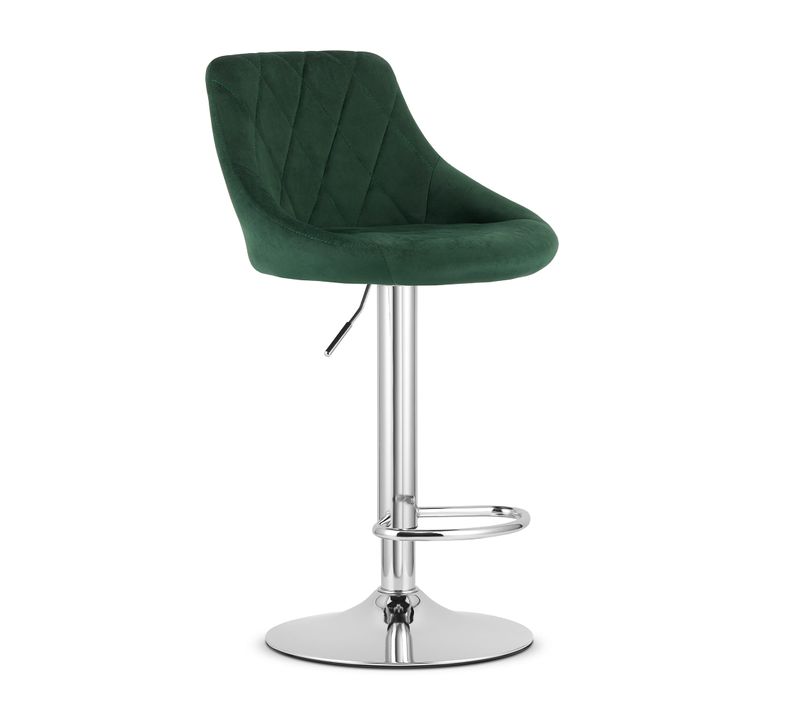 Hoker Kast - Velours Vert/base Chromée 49x35x47