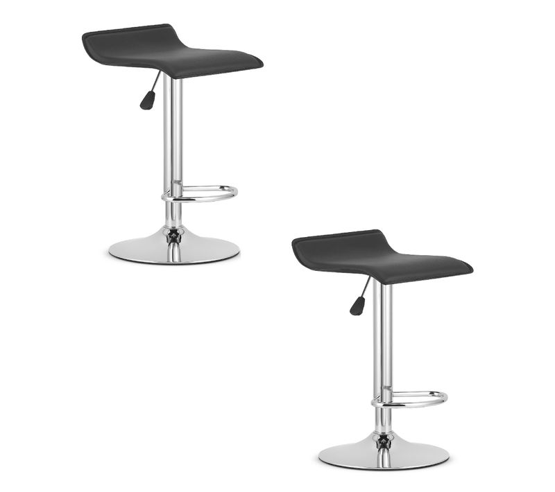 Hoker Fort - Similicuir Noir/base Chromée X 2 54x40x49